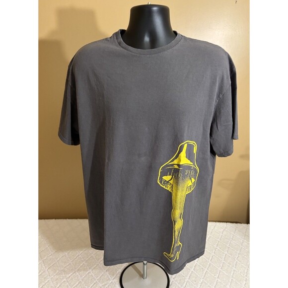 Vintage Delta A Christmas Story Leg Lamp Graphic Gray Tee Men’s Size XL - Picture 5 of 15